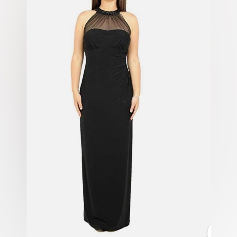 Ralph Lauren Black Halter Neck Maxi Dress
